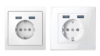 Kombination aus Steckdose und USB Ladegerät Kombination aus Steckdose und USB Ladegerät